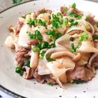 塩もみ大根と豚肉のオイスターソース炒め