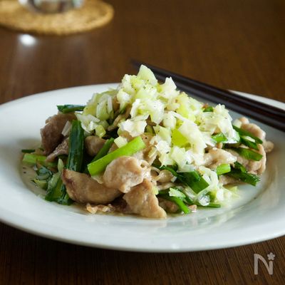 ご飯が進む!豚肉とニラのネギ塩炒め