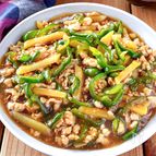 【じゃがピーマンの和風そぼろあん】甘辛味でご飯が進む♪