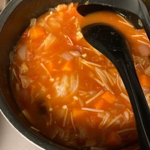 524389の作ってみた!投稿(『ダイエットや置き換えにも◎野菜たっぷり♪燃焼トマトスープ』)