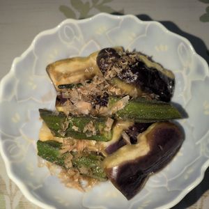 KUMIKOの作ってみた!投稿(レンジで簡単♪『なすとおくらの煮びたし』簡単副菜)