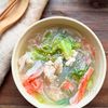 【鶏そぼろとレタスの春雨スープ】あっさりだしうま！の工程4