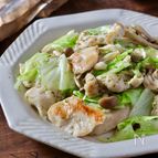 鶏肉とキャベツのだしのり炒め
