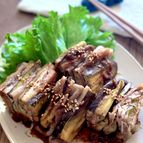 【お弁当】ミルフィーユ茄子 火を使わず切ってレンチン蒸し！