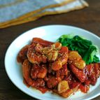 豚バラブロック肉でさっぱりスタミナにんにく煮
