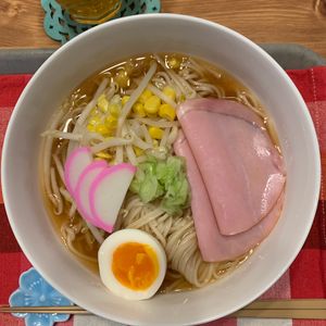 ぐ〜たら子の作ってみた!投稿(【ラーメン風♡ハムたま醤油そうめん】余ったそうめんで簡単！)