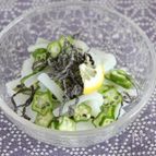 ワンステップで完成！オクラと塩昆布のさっぱりイカそうめん