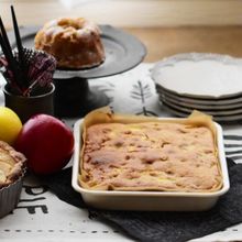 素朴さが売り♪りんごとバナナのケーキ