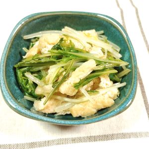 M＊Pの作ってみた!投稿(レンジで作る【水菜と揚げのおひたし】)