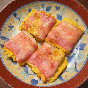 たりおの作ってみた!投稿(【弁当おかず】脱マンネリ！ベーコンたまご焼き)