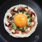 可愛い目玉焼き☆お好み焼き風