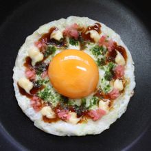 可愛い目玉焼き☆お好み焼き風