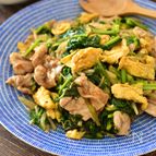 [ご飯に合う！豚と小松菜のコク旨炒め]たっぷり野菜でヘルシー