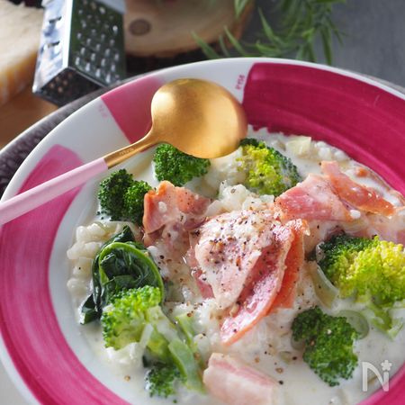 レンジで簡単 残りご飯活用 ごちそうミルクリゾット By 道添明子 あーぴん レシピサイト Nadia ナディア プロの料理家のおいしい レシピ