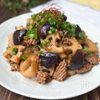 【なすと蓮根のピリ辛そぼろ炒め】ごはんが進む！