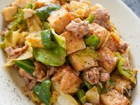 ボリューム満点‼︎ご飯進む♡『厚揚げとキャベツの味噌炒め』