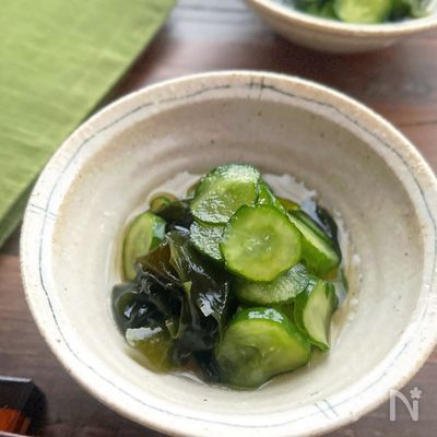 【定番！きゅうりとわかめの酢の物】シンプルで簡単