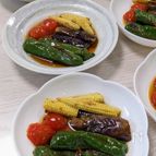 【夏野菜の焼きびたし】熱々でも冷やして食べても美味しい1品。