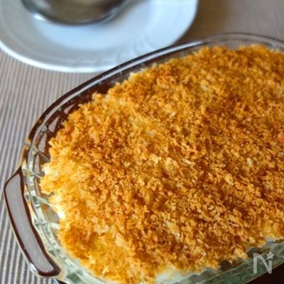 クリームポテトで簡単☆スコップコロッケ
