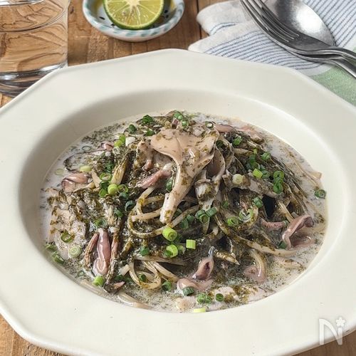 15分！濃厚＼海苔クリームのワンパン塩辛パスタ／