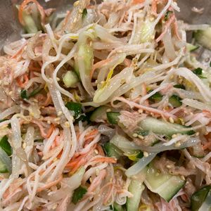 あこさんの作ってみた!投稿(【きゅうりともやしの旨塩ナムル】無限に食べれる♪やみつき副菜)