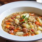 スペイン風【レンズ豆とじゃがいものスープ】これ一品で満足♪