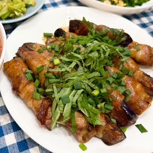 ユウハの作ってみた!投稿(【茄子の甘辛豚バラ巻き】こんがりジューシー♬︎やみつきおかず)