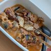 焼くまで3分!鯖缶とトマトのおかかチーズ焼きの工程1