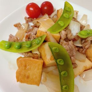 1285835の作ってみた!投稿(【新玉ねぎと豚肉のさっぱりオイポン炒め】10分おかず♡)