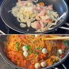 【モッツァレラとバジルのトマトソースパスタ】とろ〜りチーズ♡の工程3