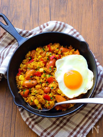 福神漬け入りカレーチャーハン