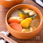 【かぼちゃのけんちん汁】ほっくり♡自然な甘みがおいしい！