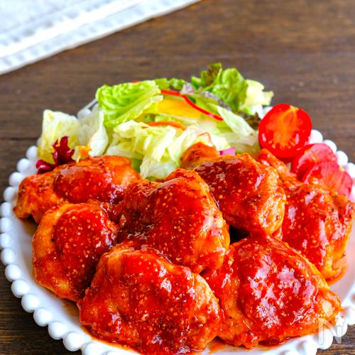 フライパンひとつで洋食屋風チキンソテー甘辛粒マスタードソース