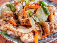 10分で爆速おかず♪【豚こま野菜の甘酢ねぎだれ】