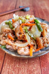 10分で爆速おかず♪【豚こま野菜の甘酢ねぎだれ】