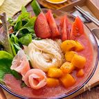 【マンゴーと生ハムのトマトスープ素麺】夏の定番に決定！