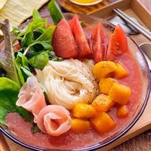 【マンゴーと生ハムのトマトスープ素麺】夏の定番に決定!