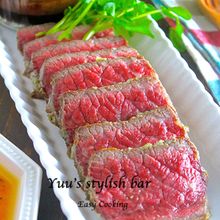 フライパンでラクラク♪『お肉がとろける♡極上ローストビーフ』