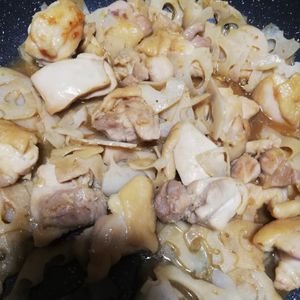 翔ママの作ってみた!投稿(柔らか鶏むね肉とシャキッとれんこんのポン酢炒め【切り方図解】)