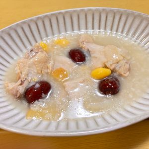 さんばさんの作ってみた!投稿(スーパーで手に入る食材だけで作る【参鶏湯風スープ】)