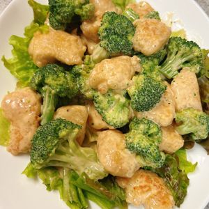 サラの作ってみた!投稿(【ささみとブロッコリーのエビマヨ風♪鶏マヨ】しっとりやわらか)