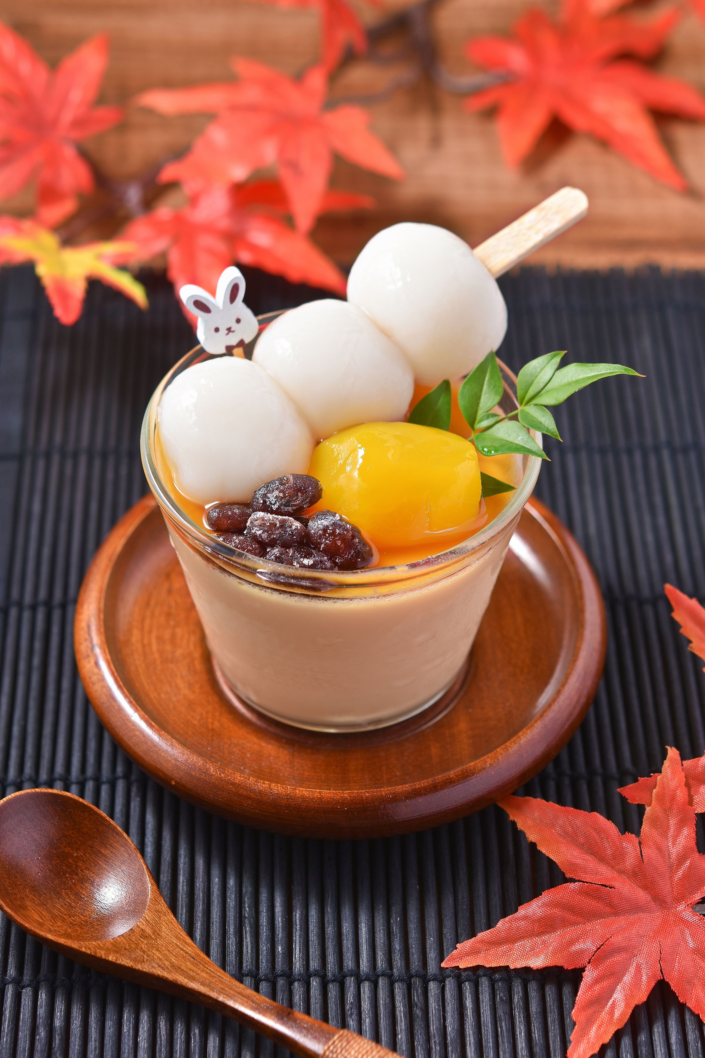 お月見プリン│秋満載♪みたらし団子とプリンのコラボ和スイーツ