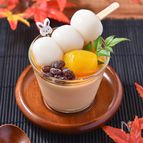 お月見プリン│秋満載♪みたらし団子とプリンのコラボ和スイーツ