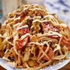 もやしとウインナーと卵の🍚ぶっ濃いトンテキソース炒め🤩