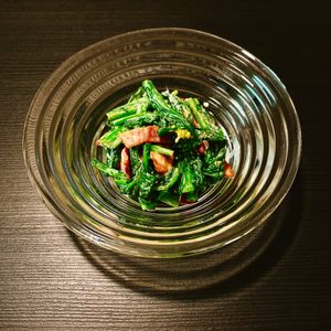 りんの作ってみた!投稿(サッと作れる春の一品【菜の花とベーコンのからしマヨ和え】)