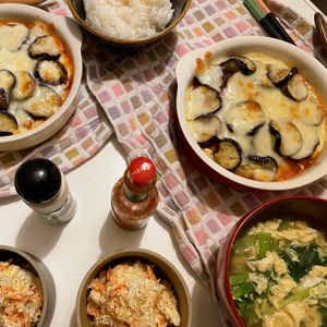 あんまんの作ってみた!投稿(【茄子のミートソースグラタン】トマト缶で濃厚♡)