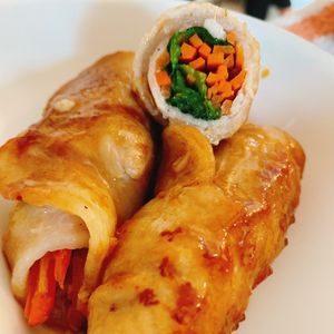 TAの作ってみた!投稿(ほうれん草とにんじんのビビンバ肉巻き〜ご飯に合う!!〜)