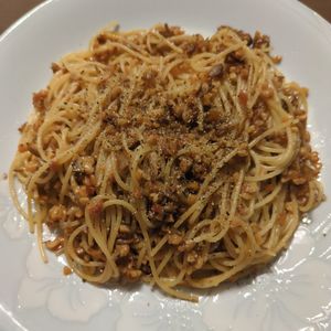 たりおの作ってみた!投稿(本当に肉なし？納豆のスパゲッティ・ボロネーゼ)