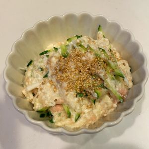 みわの作ってみた!投稿(トロしゃきながいもとツナの白和え)