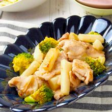 【長いもと豚肉のねぎ塩炒め】長いもシャキホク♪